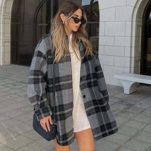H&M Plaid Shacket